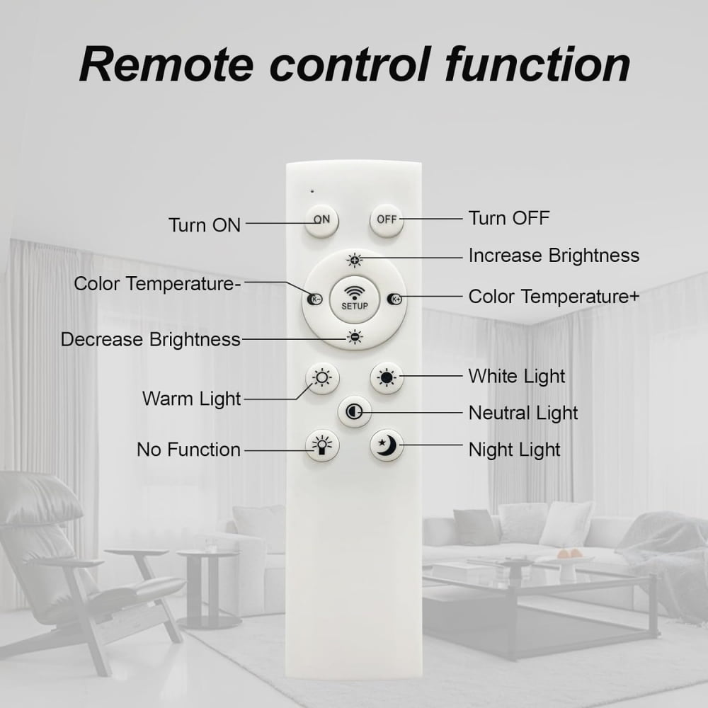 IVV Modern LED Flush Mount Ceiling Light with Dimmable Remote Control, 4 Rings Lighting Fixture Ceiling Lamp for Kitchen, Living Room, Bedroom, Laundry Room, 3000K-6500K, CRI 90+ (Silver)