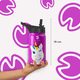 thumbnail image 5 of Botella de Agua para Niños 355ml Unicornio | Con Asa, 2 Tapas, 2 Popotes y Cepillo | Libre de BPA | B Life, 5 of 6