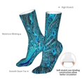 thumbnail image 4 of Fuzoiu Beautiful Blue Peacock Print Crew Socks,Casual Athletic Gym LightWeight Thin Socks,Casual Crew Socks for Men Woman,Calf Length Crew Socks, 4 of 7