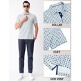 thumbnail image 4 of Chemises de Golf pour Hommes à Manches Courtes, Évacuation de l'Humidité, Ajustement Sec, Motifs Imprimés, Col à Revers, Performance Polo Chemises de Golf pour Hommes, 4 of 6
