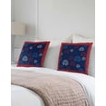 thumbnail image 3 of 4th of July Throw Pillow Covers 18x18 Set of 2 Patriotic Stars Fireworks Decorative Pillows Cushion Case Poppy Leaves Pillowcases Independence Day Throw Pillows for Couch Sofa Bedroom Garden Decor, 3 of 6