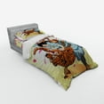 thumbnail image 3 of Ambesonne Japanese Bedding Set 4 Pcs, Samurai and Tiger, Queen, Multicolor, 3 of 3