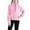 Pink, variant on KAUOD Girls Cropped Hoodies Half Zipper Pullover Sweatshirts Kids Plain Cotton Soft Long Sleeve Jackets Coats with Pockets