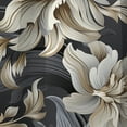 thumbnail image 4 of Designart "Floral Elegance In Black And Silver" Glam Blackout Curtain Single Panel, 4 of 4