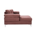 thumbnail image 5 of Aukfa 102" Wide Velvet Sectional Couch with Chaise for Living Room, Pink, 5 of 8