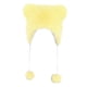 thumbnail image 3 of Gorro de invierno para niños, resistente al viento, con protección para los oídos, con orejas de animales, para clima frío. Amarillo, 3 of 9