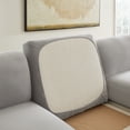 thumbnail image 3 of SureFit Hampstead Stretch Velvet Slipcovers, X-Long Sectional Cushion Covers, Light Gray Cushion Cover, 3 of 6
