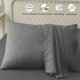 thumbnail image 2 of Sonoro Kate Juego De Funda De Almohada De Lujo De Microfibra Cepillada 1800 - Arrugas (Gris Oscuro, 2 Fundas De Almohada Estándar), 2 of 5