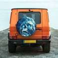thumbnail image 6 of Goofa Abstract Blue Skull Pattern Universal Tire Cover for Jeep, SUV, Truck, and Trailer – Waterproof, UV-Resistant,Easy to Install, Fits 14"-17" Tires-16 inch, 6 of 6