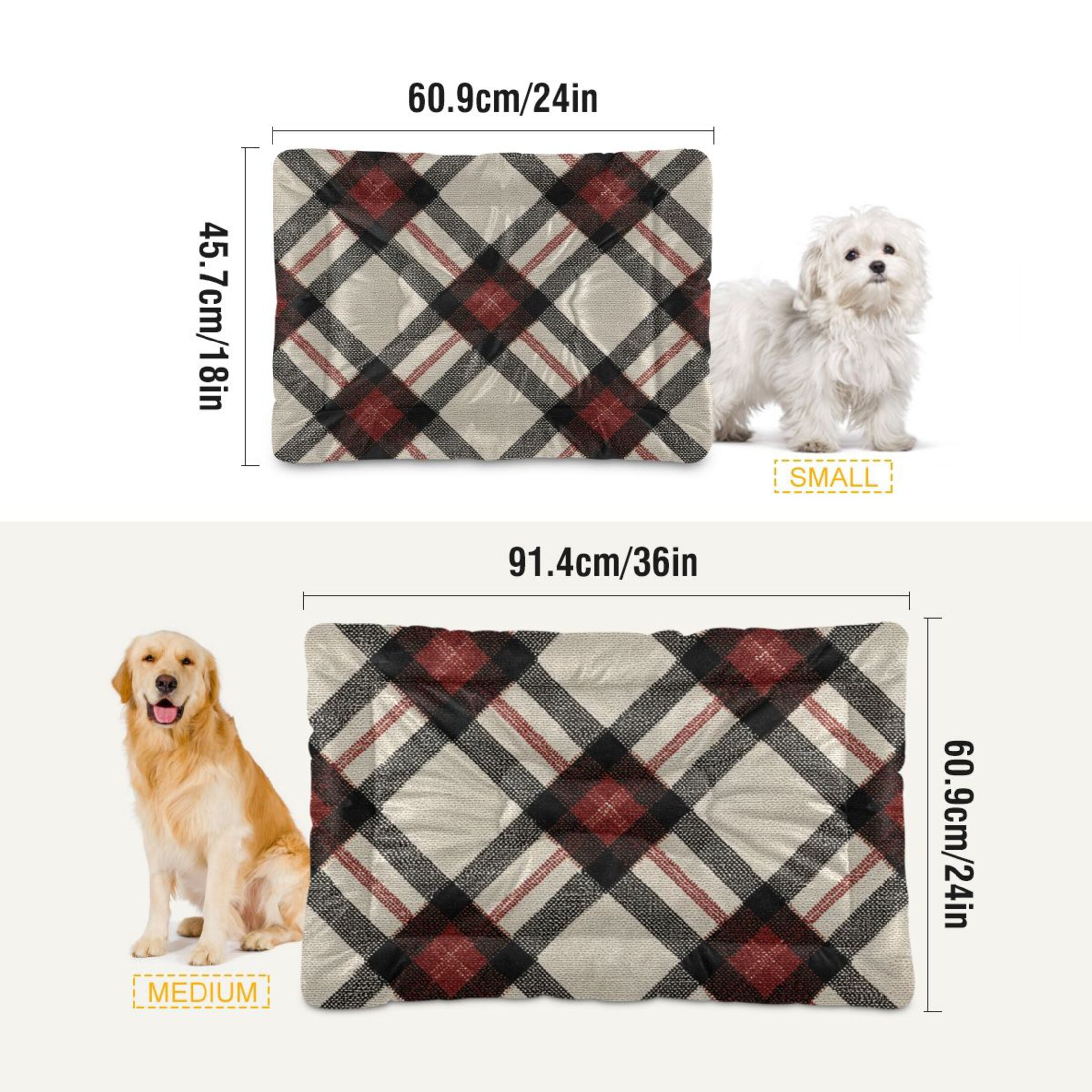 Cozy Mat Pet Bed Indoor Outdoor Warm Soft For Cat Dog Puppy(S/M) Retro Style