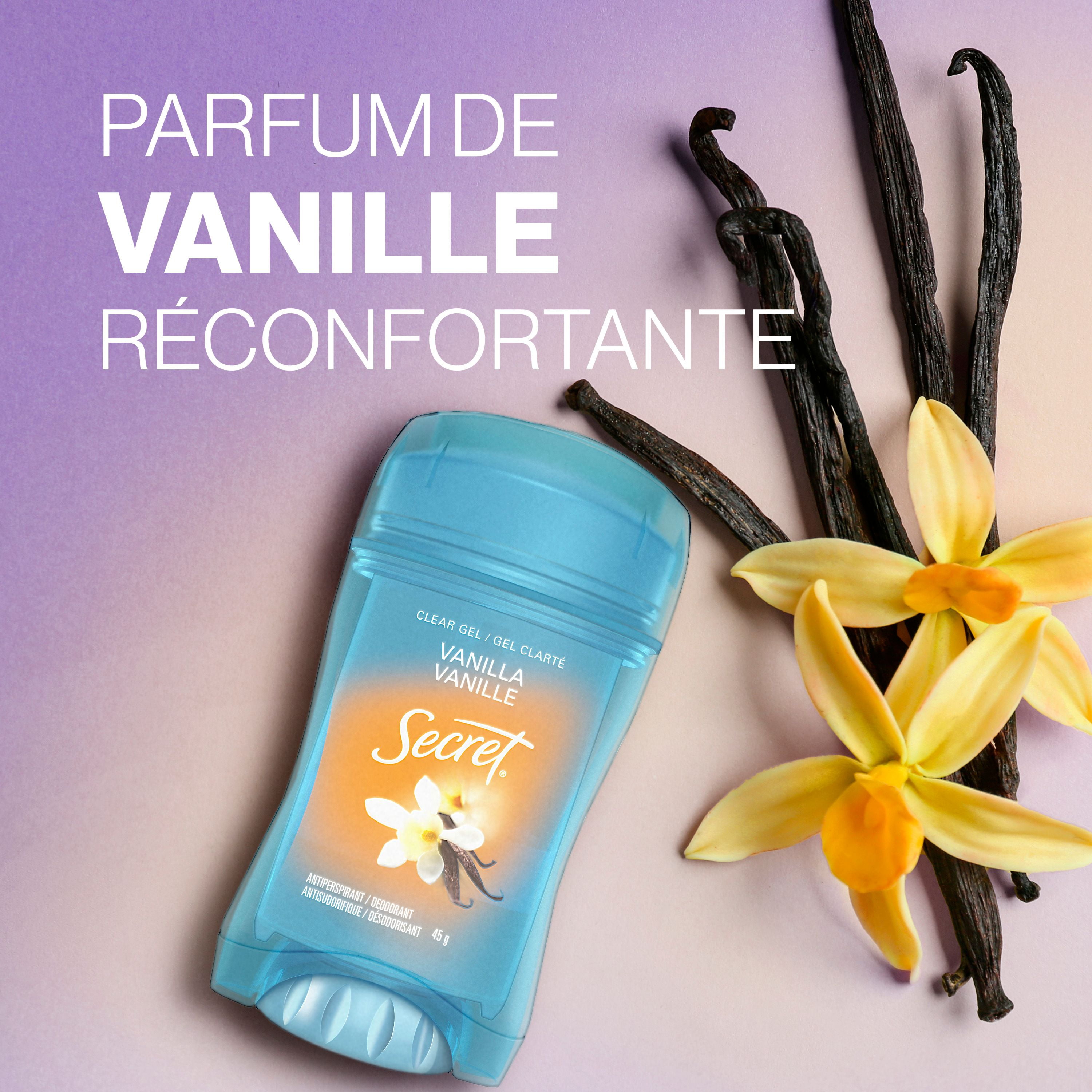 Secret Clear Gel Antiperspirant and Deodorant, Vanilla Scen, 45 g