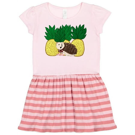 

Inktastic Pineapple Hedgehog Gift Toddler Girl Dress