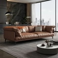 thumbnail image 2 of Leather Designer Living Room Sofas Queen Industrial Lounge Accent Living Room Sofa Bubble Luxury Divani Da Soggiorno Furniture My Lux Decor Round, 2 of 18