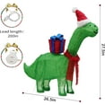 thumbnail image 2 of Lighted Christmas Decorations Outdoor/Indoor, 3D Christmas Dinosaur with Christmas Hat and Scarf, Christmas Decor for Home Yard Garden Holiday Party, 2 of 5