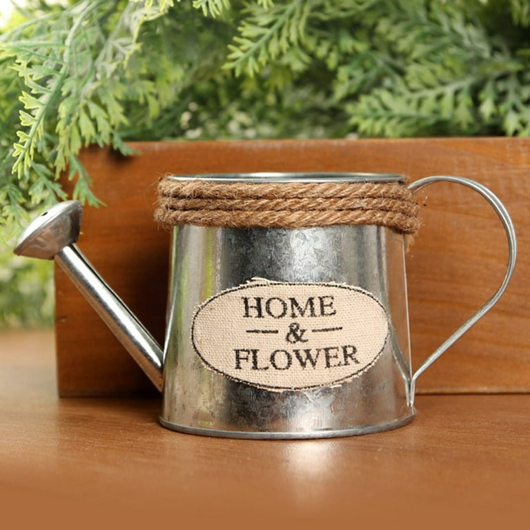 ionze Vintage Metal Rustic Plant Pots 7.48” x 5.12” x 2.02