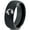 Black Dome Tungsten, variant on Tungsten Dog Puppy Yin Yang Band Ring 8mm Men Women Comfort Fit Black Dome Brushed Polished