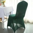 thumbnail image 4 of BalsaCircle 10 Hunter Green Spandex Stretchable Banquet Solid Chair Covers Slipcovers, 4 of 8