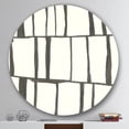 thumbnail image 3 of Designart 'minimalist black and white I' Geometric Metal Circle Wall Art, 3 of 3