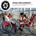 thumbnail image 4 of Wheelchair Front Castor Wheels Replacement: Parts Universal Fit 8 Inch 4pcs Black, 4 of 9