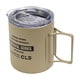 thumbnail image 2 of Taza de camping, taza de camping, taza de café con aislamiento de metal, taza portátil reutilizable para exteriores Caqui, 2 of 9