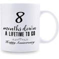 thumbnail image 2 of 8 Month Anniversary Mugs for Girlfriend Boyfriend - Eight Month Anniversary Mug for Him Her Couple Lovers - 8 Months Down A Lifetime To Go Happy Anniversary Mug - 11 oz Coffee Mug, 2 of 6