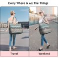 thumbnail image 5 of Blue and Pink Square Shaped Geometric Boho Pattern Travel Tote Bags for Women Carry On,Large Weekender Bags for Women Travel,Multi Functional Duffle Bag for Work,Shopping,Sports, 5 of 5