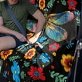 thumbnail image 3 of Drydeepin Dragonfly Colorful Boho Floral Pattern Car Back Seat Cover, Rear Bench Seat Towel Cover for Truck SUV Van Sedan, Saddle Blanket After Gym Workout Hiking, Car Accessories, 3 of 7