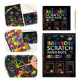 thumbnail image 2 of Rainbow Magic Scratch Off Paper Art Set for Kids, Black Coated Cardboard Painting Toy with Scraping Tools, Fun Activity Craft Kit, 2 of 8