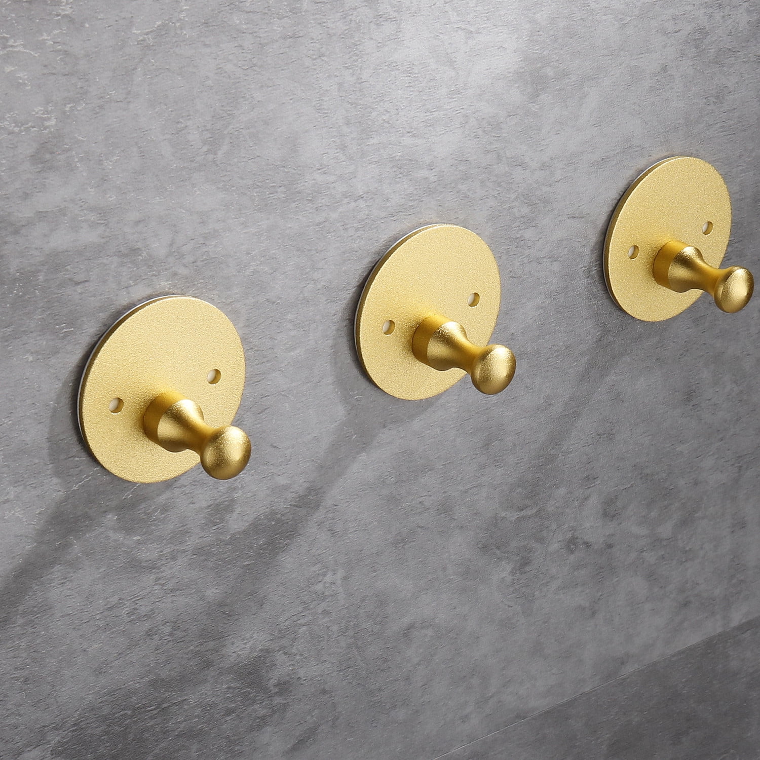 4 Pcs Adhesive Hooks Round Gold Coat Towel Hooks for Hanging Coats ...