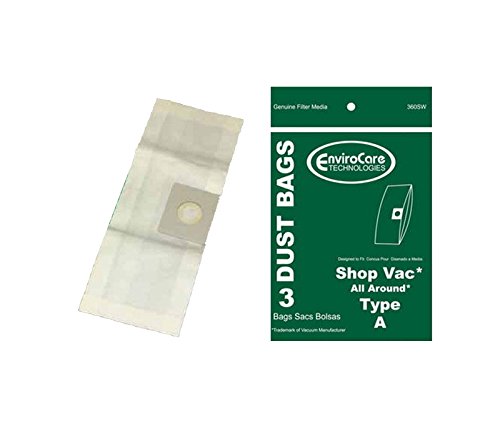 vacuum bag fit Shop Vac Type A part # 906 67 906-67 1.5 gallon 9066700