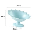 thumbnail image 2 of POINTERTECK Flower Shape Fruit Snacks Dessert Plates Non-slip Stable Table Storage Container for Fruits Snacks Nuts Dry Fruits - Pure White, 2 of 2