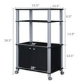 thumbnail image 2 of Gymax Bakers Rack Microwave Stand Rolling Storage Cart Multi-functional Display Black, 2 of 9