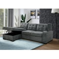 thumbnail image 1 of Chaise Longue Gris Doux à Main Gauche avec Lit Caché, 1 of 2
