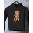 thumbnail image 3 of Funny Colorful Pumpkin Stack Hoodie Toddler -Image by Shutterstock,  4 Toddler, 3 of 4