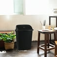 thumbnail image 5 of DynkoNA 10 Gallon Plastic Swing Top Trash Can, Pack of 4 Swing Top Trash Can for Kitchen, Office, Black, 5 of 6