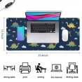 thumbnail image 5 of Long Mouse Pads for Desk,Dark Blue Dinosaurs Palms Clouds Pattern Desk Mats on Top Of Desks, Desk Mouse Pad Extra Large with 3mm Non-Slip Base and Stitched Edge for Gaming,Office,Work,Home 35.4"x15.7", 5 of 6