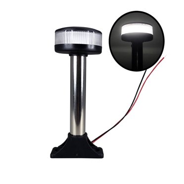 Pactrade Marine Boat LED All Round Anchor Navigation Light With SS Pole - USCG 2NM