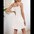 thumbnail image 4 of Vestido de Verano Sin Mangas con Cuello Redondo y Tirantes Finos con Bordado de Ojales para Mujer M, 4 of 10
