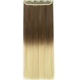 thumbnail image 2 of LELINTA 26" Women Ladies Long Straight 5 clips one piece 3/4 Full Head Clip in Hair Extensions, 2 of 3