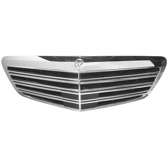 Ikon Motorsports Compatible with Mercedes Benz W221 S Class 10-13 Bumper Hood Front AMG Conversion Grille 2010 2011 2012 2013