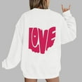 thumbnail image 2 of Valentine Love Heart Sweatshirts for Womens Trendy Oversized Pullover Long Sleeve Cute Y2K Hoodies, 2 of 4