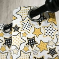 thumbnail image 3 of Ambesonne Yellow Grommet Curtain, Retro Polka Dotted Stars, 50" x 96", Marigold Black White, 3 of 6