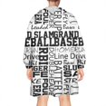 thumbnail image 2 of Black and White Baseball Words Pattern Wearable Oversized Blanket,Wearable Blanket Hoodie for Adults,Cozy Hooded Blankets with Super Pockets,Super Warm Fuzzy Pullover for Women & Men, 2 of 6