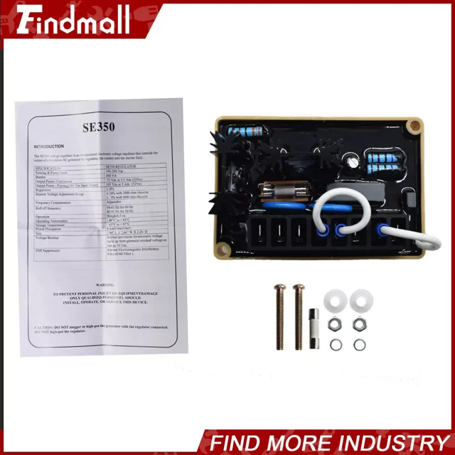 Adjustable Roll Off Frequency, Volt Regulation Automatic Voltage Regulator for Reliable Generator Alternator Genset Performance, Encapsulated Electronic Voltage Regulator Ensuring