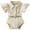Z02-Beige, variant on TBWNWG Girl Solid Ruffle Romper Bodysuit Clothes Outfits,Sizes 0-6 Months