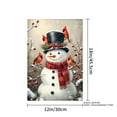 thumbnail image 4 of JOOCAR Snowman with Cardinals Garden Flag for Winter Christmas Home Outdoor Garden Yard Door Decor 12x18 inch, 4 of 5