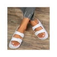 thumbnail image 7 of Womens Adjustable Double Buckle Sandals Fashion Waterproof Beach Slide Comfortable EVA Flat Shoes, 7 of 7