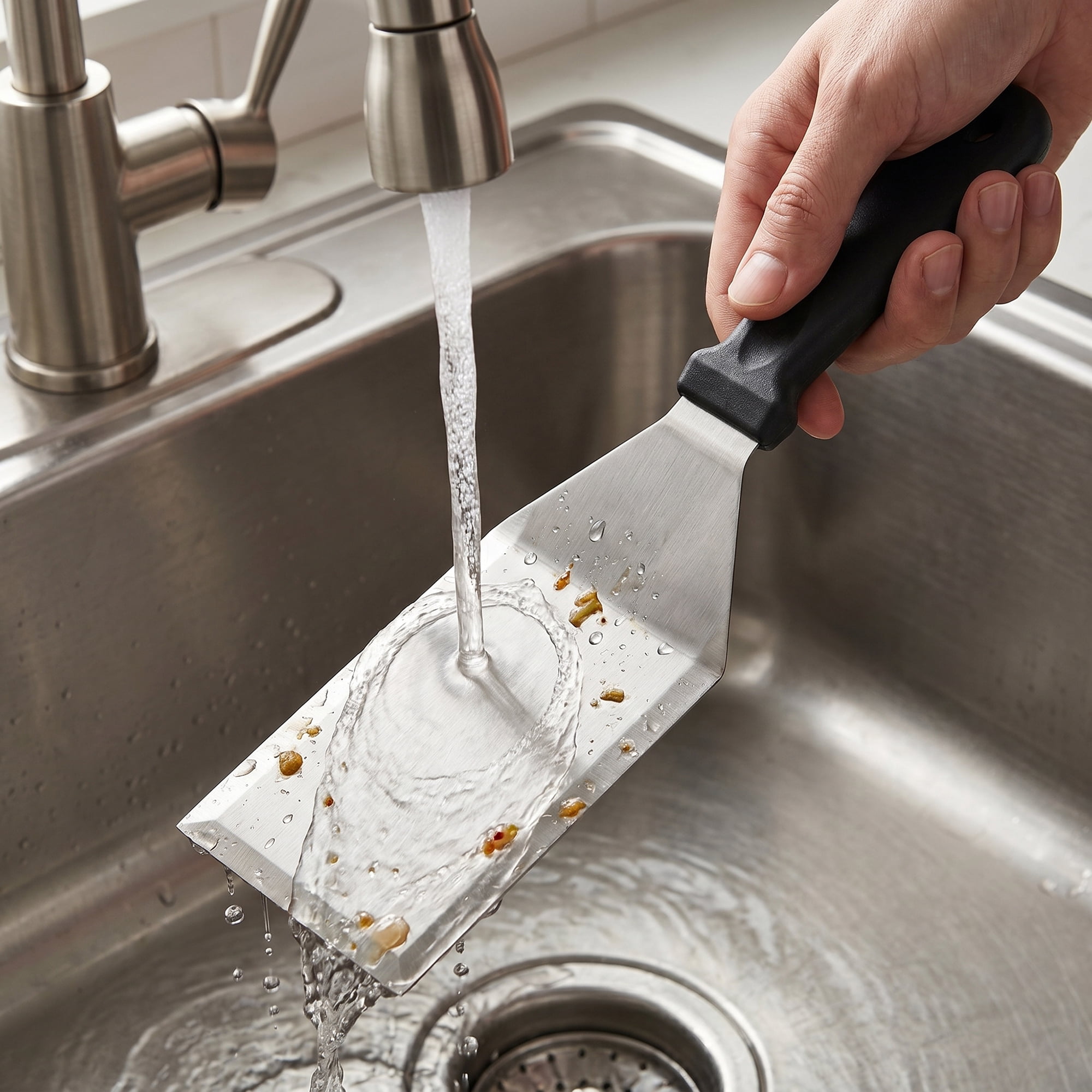 Unique Bargains Heat-Resistant Dishwasher Safe Spatula Kitchen Utensil Silver 8.9" x 2.8"