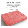 thumbnail image 7 of Quilt Set King/Cal King/California King Size Coral - Oversized Bedspread - Soft Microfiber Lightweight Coverlet for All Season - 3 Piece Includes 1 Quilt and 2 Shams, Geometric Pattern, 7 of 7