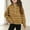 Brown, variant on Long Sleeve Shirts for Girls Print Half Zip Stand Collar Thumb Cuff Pullover Loose Cut for Girls School Outfit